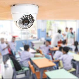 Professionally installed CCTV in classroom