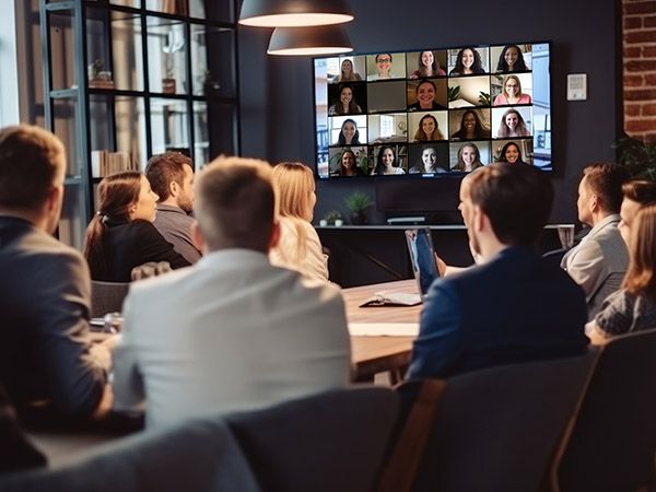 Remote church group meets using audio visual equipment